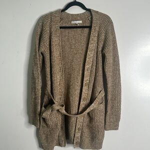 French connection beige cream cardigan size medium